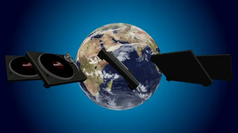 Turntable turn around the world - loop Stock Footage 166293330