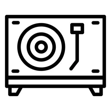Turntable Vector Icon Design Illustration Illustrazione stock