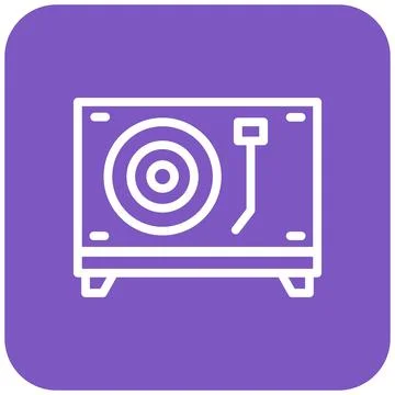 Turntable Vector Icon Design Illustration Stock Illustration