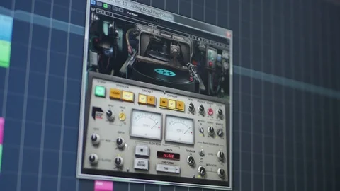 Turntable vinyl plugin software in audio studio 動画素材 88332954