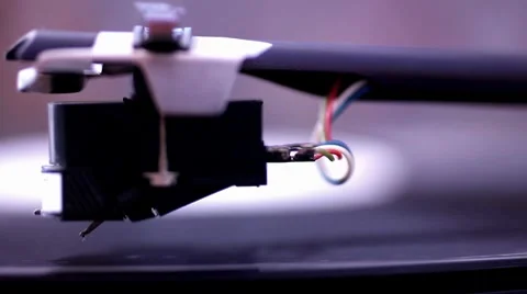 Turntables close-up - Vintage emotion with vinyl Stock Footage