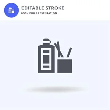 Turpentine icon vector, filled flat sign, solid pictogram isolated on white Stock Illustration