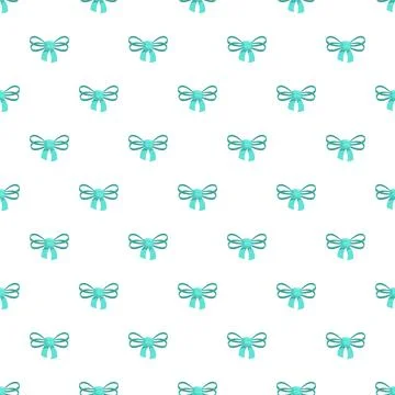 Turqouise bow pattern creating a seamless background design 库存插图
