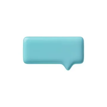 Turquoise 3D speech bubble icon vector illustration Stockillustratie