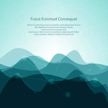 Turquoise Abstract Background from Waves 스톡 일러스트