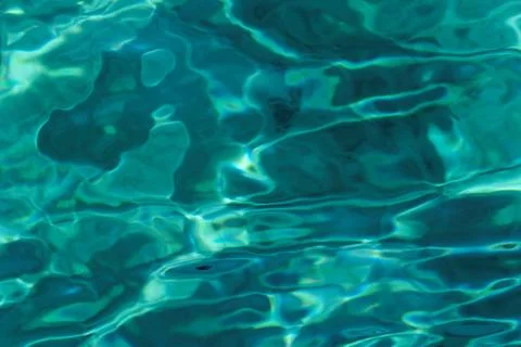 Turquoise abstract background of wavy water surface Stock Illustration