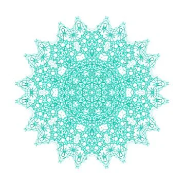 Turquoise abstract concentric pattern shape Stock Illustration