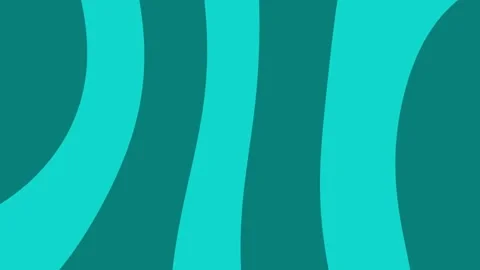 Turquoise abstract curved bands background motion Stock Footage 327473989