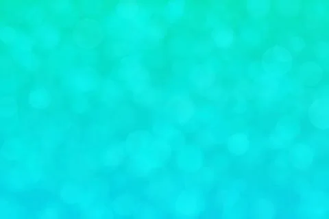 Turquoise abstract defocused background, circle shape bokeh pattern. Stock Illustration