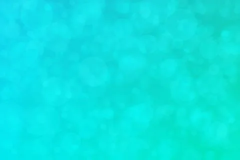 Turquoise abstract defocused background, circle shape bokeh pattern. Foto stock