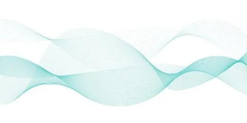 Turquoise Abstract Flowing Wave Background Illustrazione stock