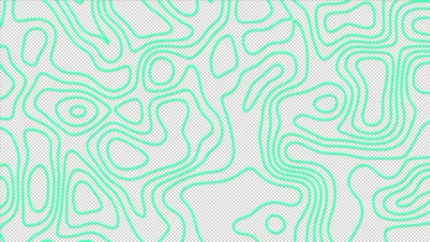 Turquoise  abstract pattern with animation of morphing line as topographic map Stock Footage 243416044