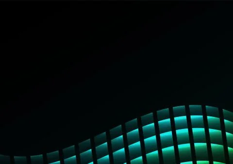 Turquoise abstract pixel curve background Stock Illustration