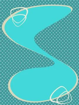 Turquoise abstract retro background with spots and stain Stock Illustration