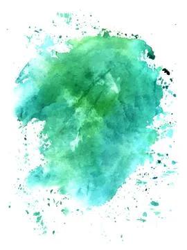 Turquoise abstract watercolour background texture, scalable vect 库存插图