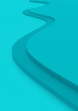 Turquoise abstract wave illustration. Stock Illustration