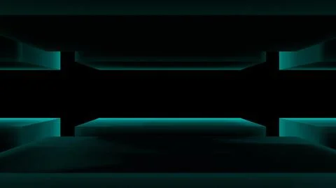 Turquoise abstraction of cubes on a black background close-up.  스톡 일러스트
