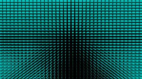 Turquoise abstraction with lots of small rectangular cubes.  Stock Illustration