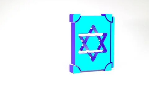 Turquoise Ancient magic book with alchemy recipes and mystic spells and encha Illustrazione stock