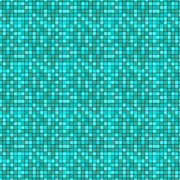 Turquoise and blue abstract pixel background. Digital background with mesh of Stock Illustration