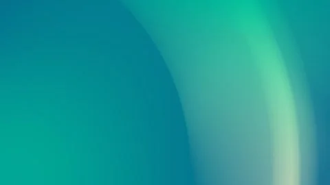 Turquoise and green gradient backdrop with smooth curved lines. Seamless loop Video stock 300840258