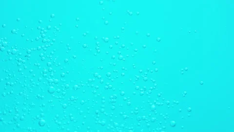 Turquoise and Green Liquid Bubbles Macro Texture Background Stock Footage 346781414