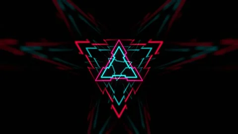 Turquoise and Pink Strobe Light Effect in Abstract Tunnel Background VJ Loop Stock Footage 314363811