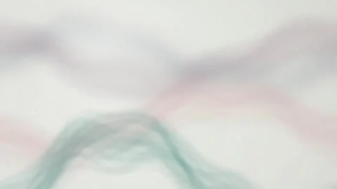 Turquoise and pink wave lines flow in a seamless loop Stock Footage 342519557