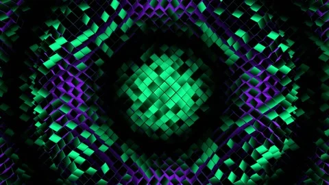 Turquoise and Purple Random Shapes Waves Background VJ Loop in 4K Stock Footage 314553747