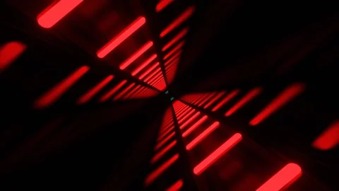 Turquoise and Red Fast Rotating Abstract Neon Tunnel Background VJ Loop in 4 库存影片 328357103