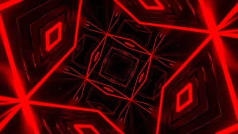 Turquoise and Red Infinite Geometric Fluorescent Concept Background VJ Loop  Stock Footage 344101620