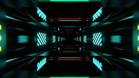 Turquoise and Red Rhythmically Shimmering Striped Tunnel Background VJ Loop  Stock Footage 304661689