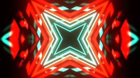 Turquoise and Red Strobe Geometric Background VJ Loop l 4K Stock Footage 304493893