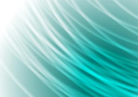 Turquoise and white smooth waves abstract elegant background Stock Illustration