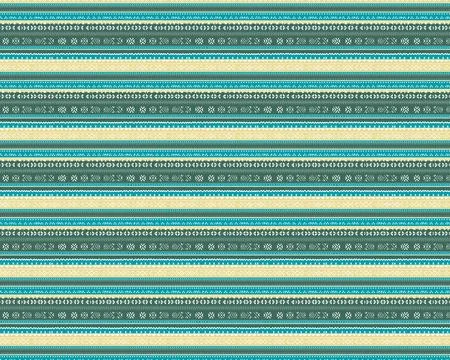 Turquoise and White Striped Patterned Fabric Texture Background Stock Illustration