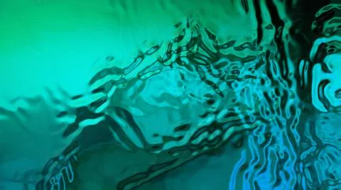 Turquoise background with liquid textures. Beautiful wavy abstraction.  Stock Illustration