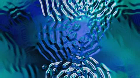 Turquoise background with liquid textures. Beautiful wavy abstraction.  Stock Illustration