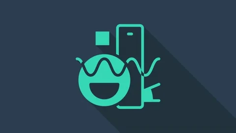 Turquoise Basic geometric shapes icon isolated on blue background. 4K Video Stock Footage 159292355