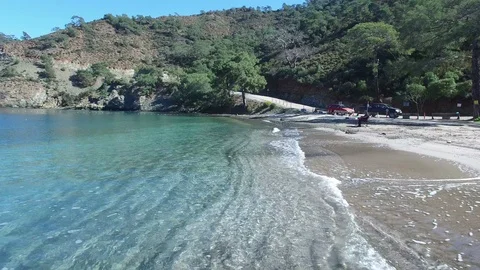 Turquoise Beach Aerial  Video stock 87219924