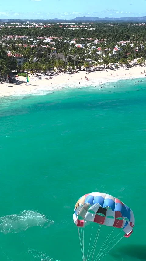 Turquoise Beach At Punta Cana In La Altagracia Dominican Republic. Stock Footage 325761976