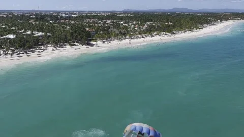 Turquoise Beach At Punta Cana In La Altagracia Dominican Republic. 스톡 동영상 342213457