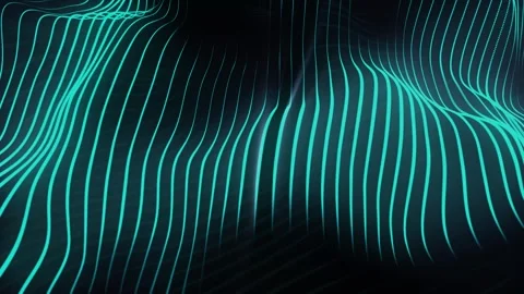 Turquoise black energy background animation.loop luminous waves Stock Footage 274872610