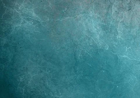 Turquoise blue background Grimy marbled texture Scuff concrete wall Stock Illustration