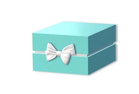 Turquoise blue box Stock Illustration