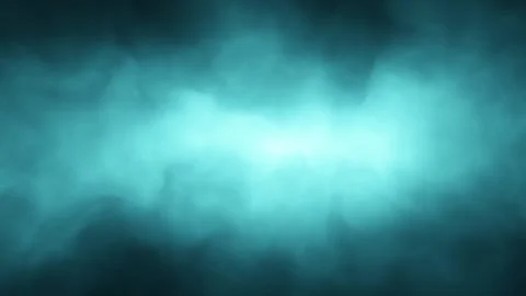 Turquoise blue mist cloudy volumetric light loopable background Stock Footage 340236987