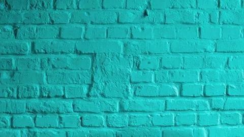 Turquoise Brick Background Stock Photos