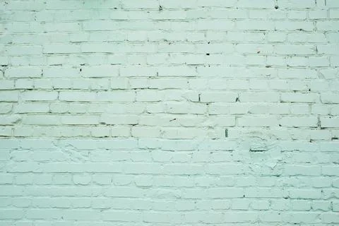 Turquoise brick wall, surface, background. Stock Photos