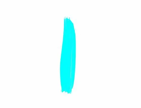 Turquoise brush concept isolated on white background for art painting Stock Illustration