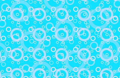Turquoise Bubble Pattern Background With Overlapping Circles And Retro Abst.. Illustrazione stock