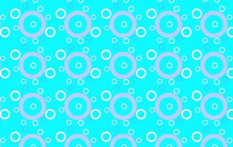 Turquoise Bubble Pattern Background With Overlapping Circles And Retro Abst.. Illustrazione stock